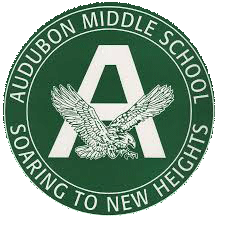 Audubon Middle School, Soaring To New Heights, logo.